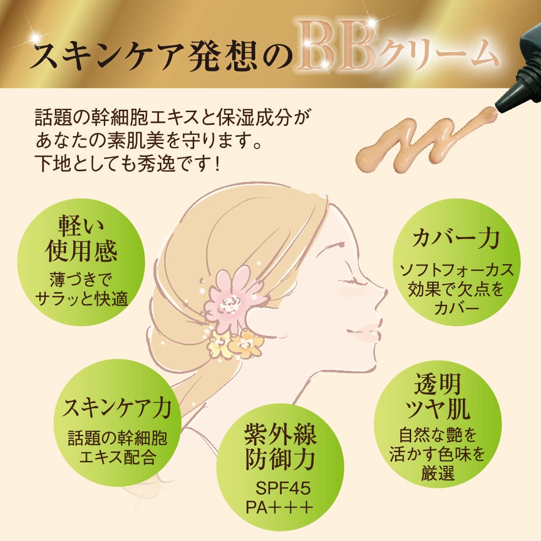 Amazon.co.jp: BBクリーム FC ナチュラルベージュ 50g （ SPF45 PA+++